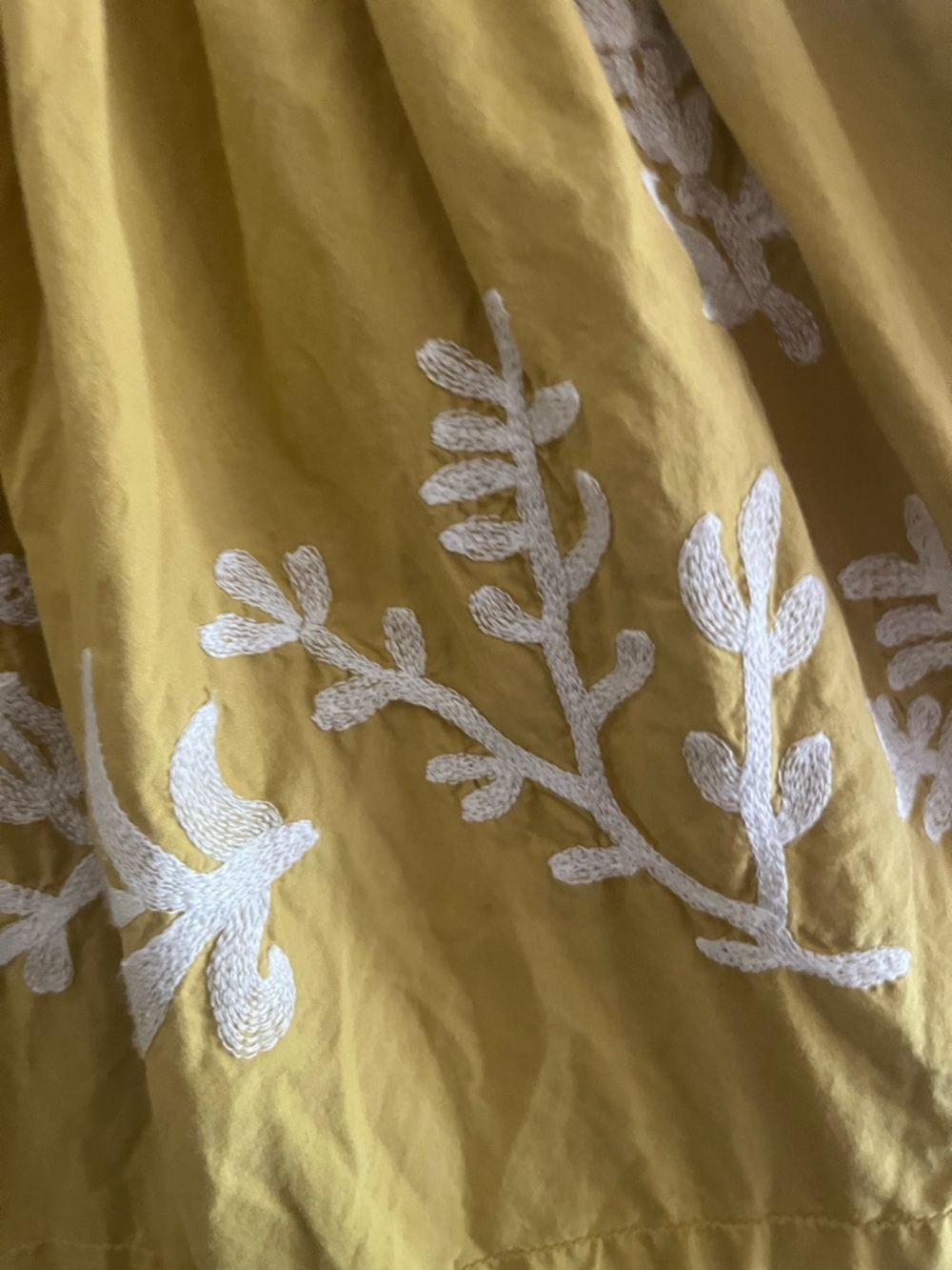 Anthropologie Sunflower Yellow Embroidered Maxi Dress - Picture 3 of 4